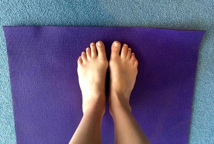 Just putting my feet on my yoga mat makes me feel calm at this point. 