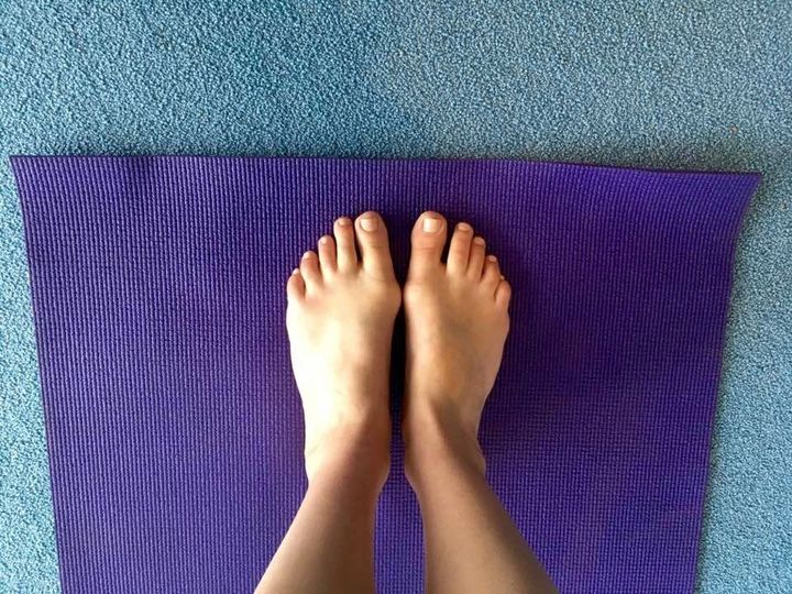 Just putting my feet on my yoga mat makes me feel calm at this point. 