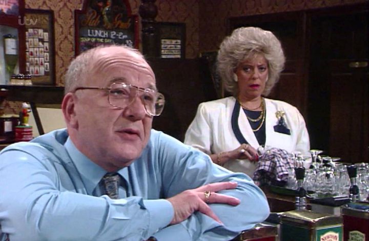 Roy Barraclough and Julie Goodyear proved a priceless double act as Alec and Bet Gilroy, running the Rovers together