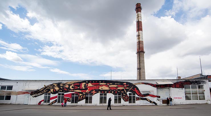 Kazy Usclef. (France) <em>“Makazyhnovchtchina”. </em> Street Art Museum. Saint Petersburg, Russia. May 2017. (photo © Martha