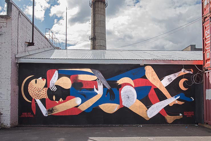 Kazy Usclef. (France) <em>“Rebel Sex Love Resistance”. </em> Street Art Museum. Saint Petersburg, Russia. May 2017. (photo ©
