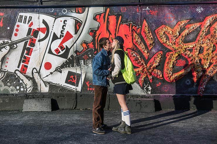 PDA at the Street Art Museum. Saint Petersburg, Russia. May 2017. (photo © Martha Cooper)