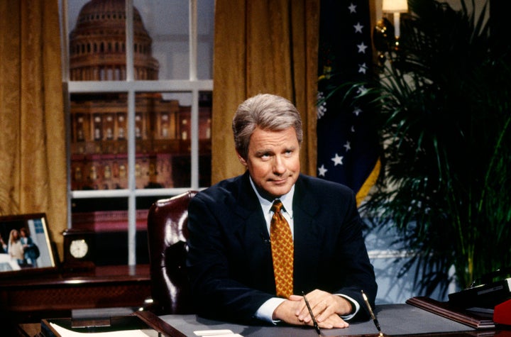 Phil Hartman portrays President Bill Clinton on Sept. 25, 1993.