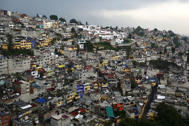 A low-income area of Mexico City.