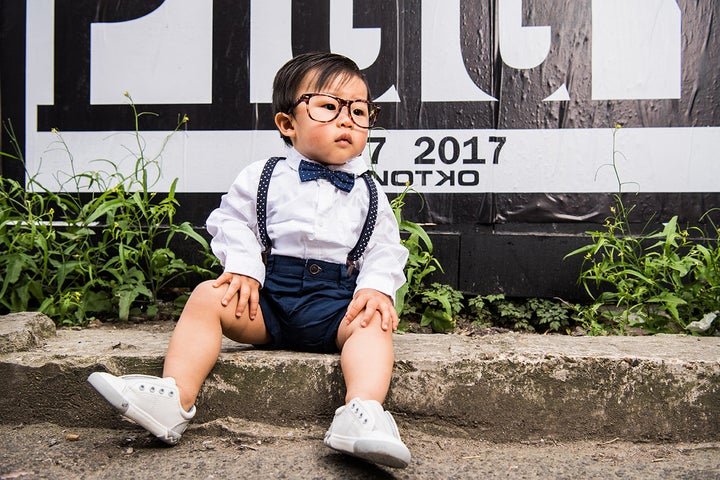 This "hipster babies" photo shoot is too adorable.