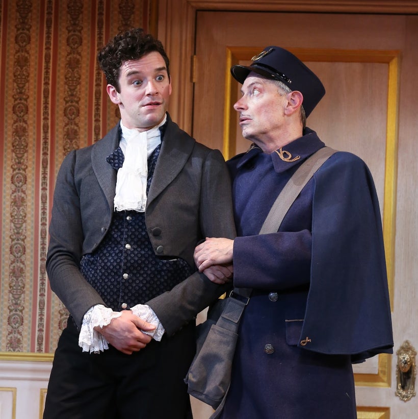 Michael Urie and Arne Burton in <em>The Government Inspector</em>