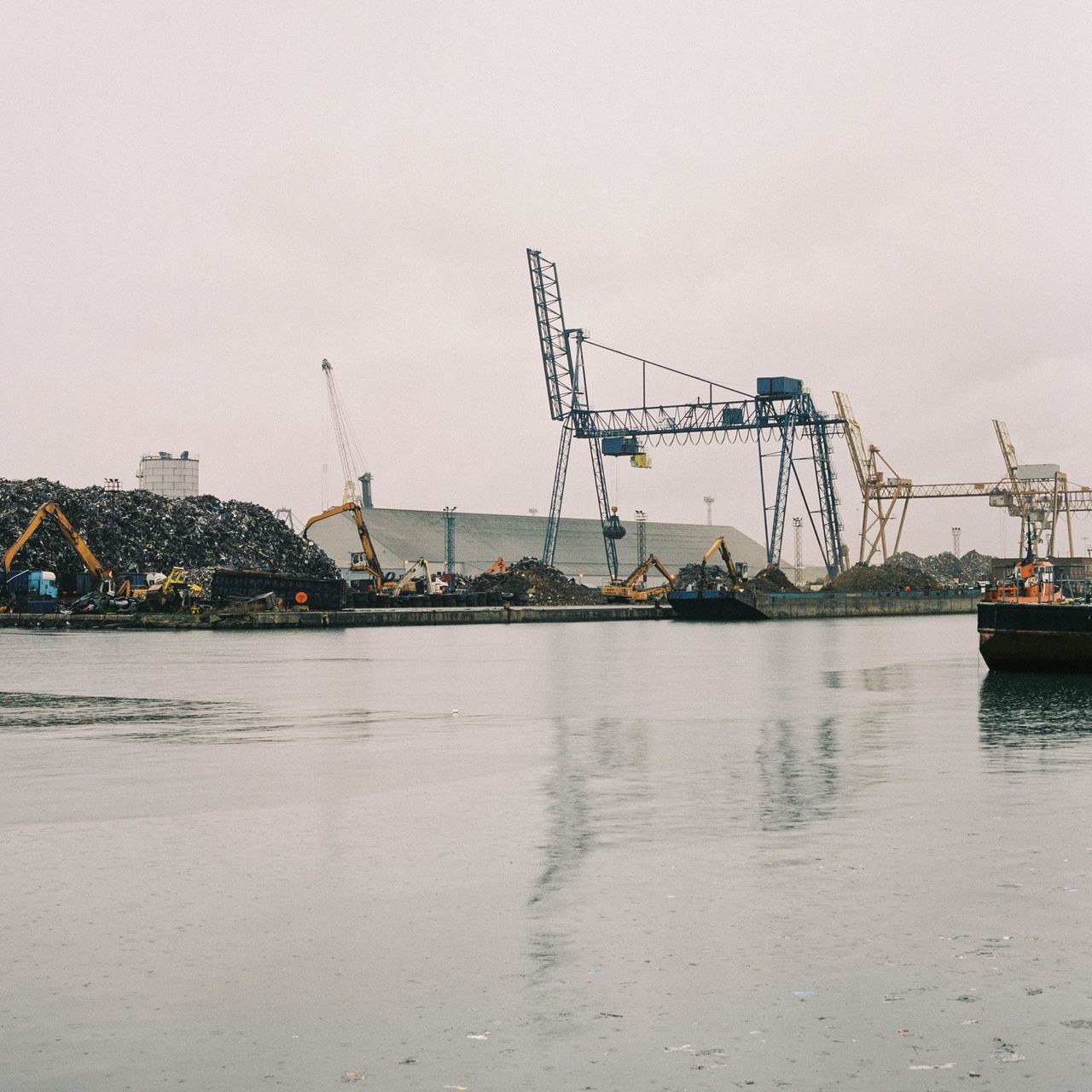 Scrap piles at Tilbury port on Jan. 12.