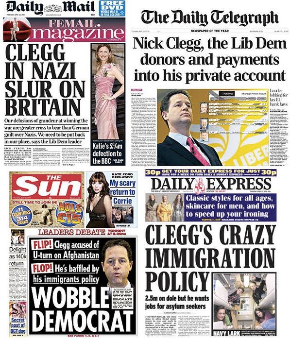 Clegg under attack: repeatedly