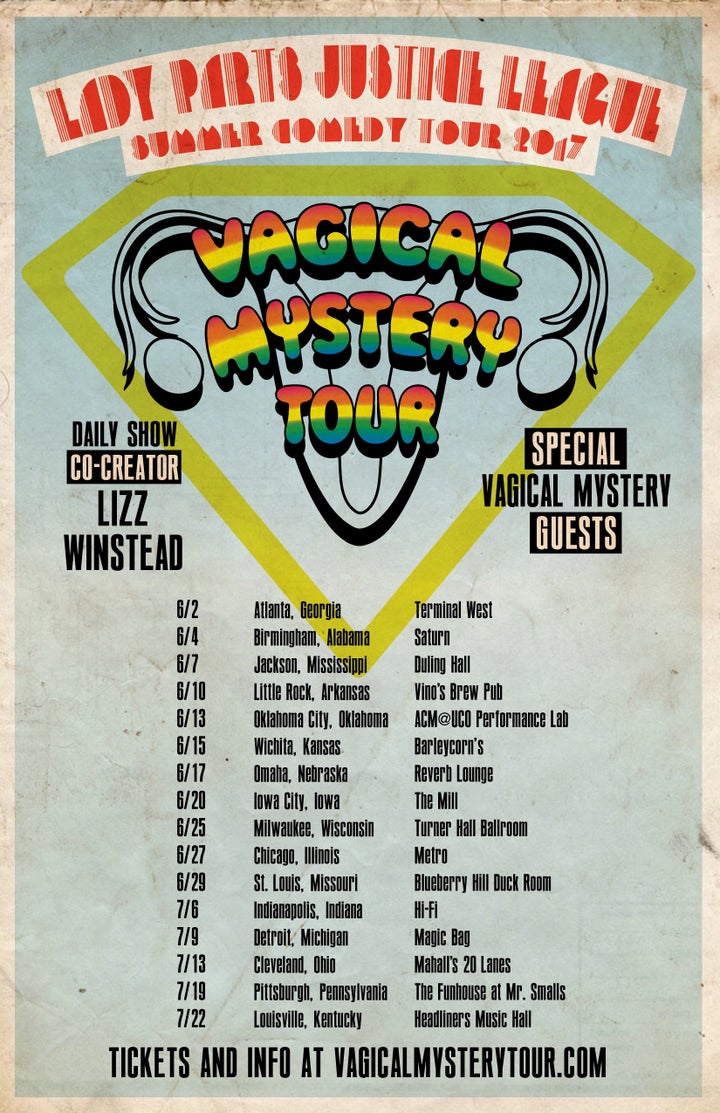 <p>The Vagical Mystery Tour is coming to your town! (If you live in one of these 16 towns)</p>