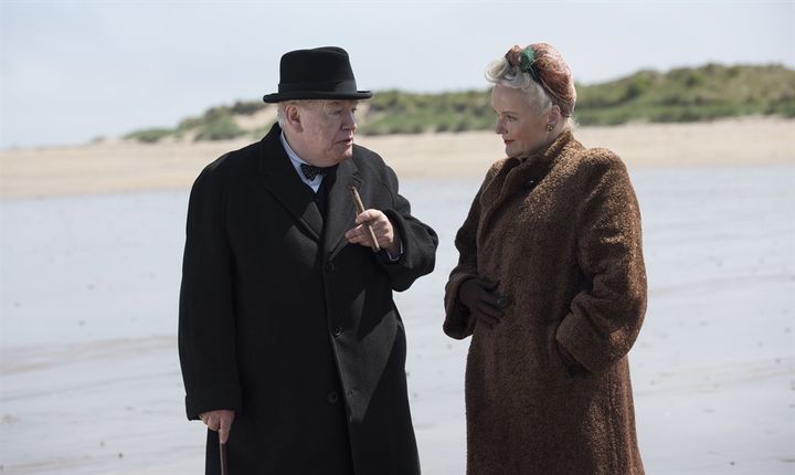 <p>Clementine Churchill (Miranda Richardson) acts as a moral weathervane of sorts for a sometimes volatile Winston.</p>