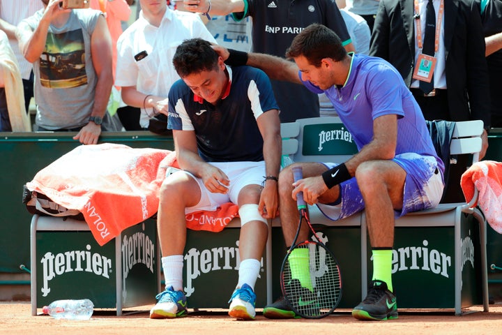 Del Potro offers support to Almagro, who also pulled out of the Italian Open because of a knee injury this month.