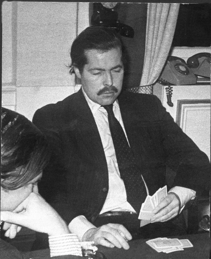 Lord Lucan playing cards in a West End club 