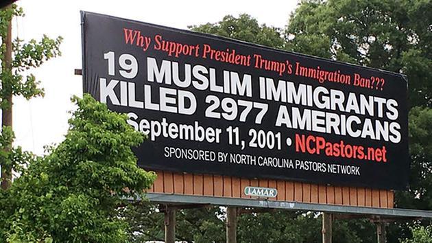 Billboard on I-40 in Catawba County, North Carolina