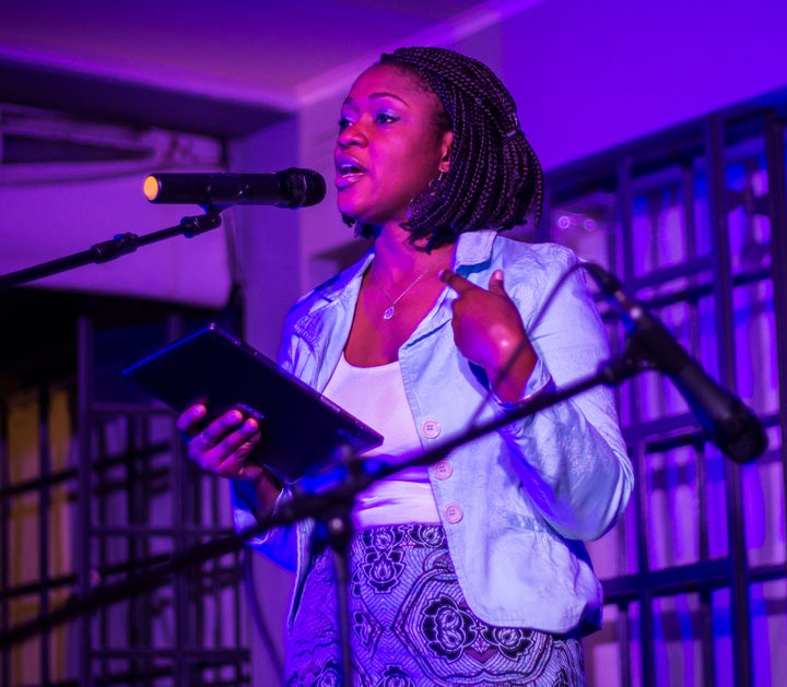 <p>Sarah Lindeire speaks at the SII-Malawi 2017 Launch</p>