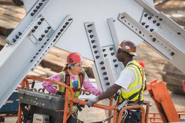 Many women and minority workers are not aware of the employment opportunities in the construction industry, which offers high-paying jobs and established apprenticeship programs. That must change. Image courtesy of Mortenson. 