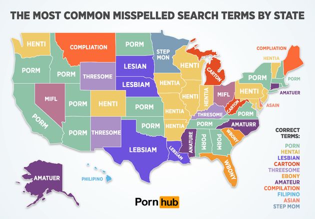 These Are The Most Misspelled Search Terms On Pornhub By State ...