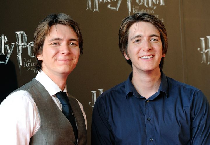 Ten points to Oliver Phelps! (On the right, with his brother James on the left.)