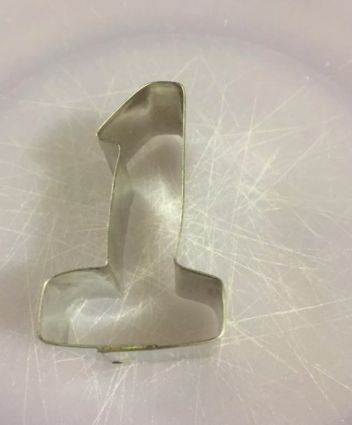 The “1” cookie cutter.