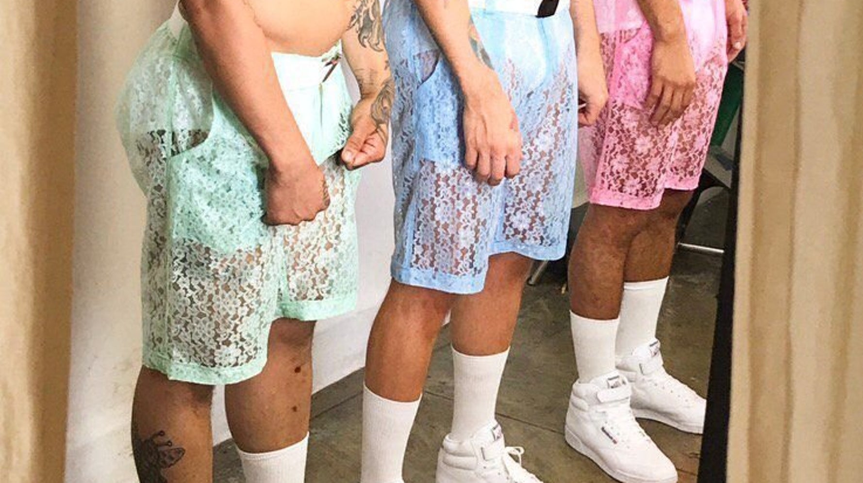 Lace shorts men best sale