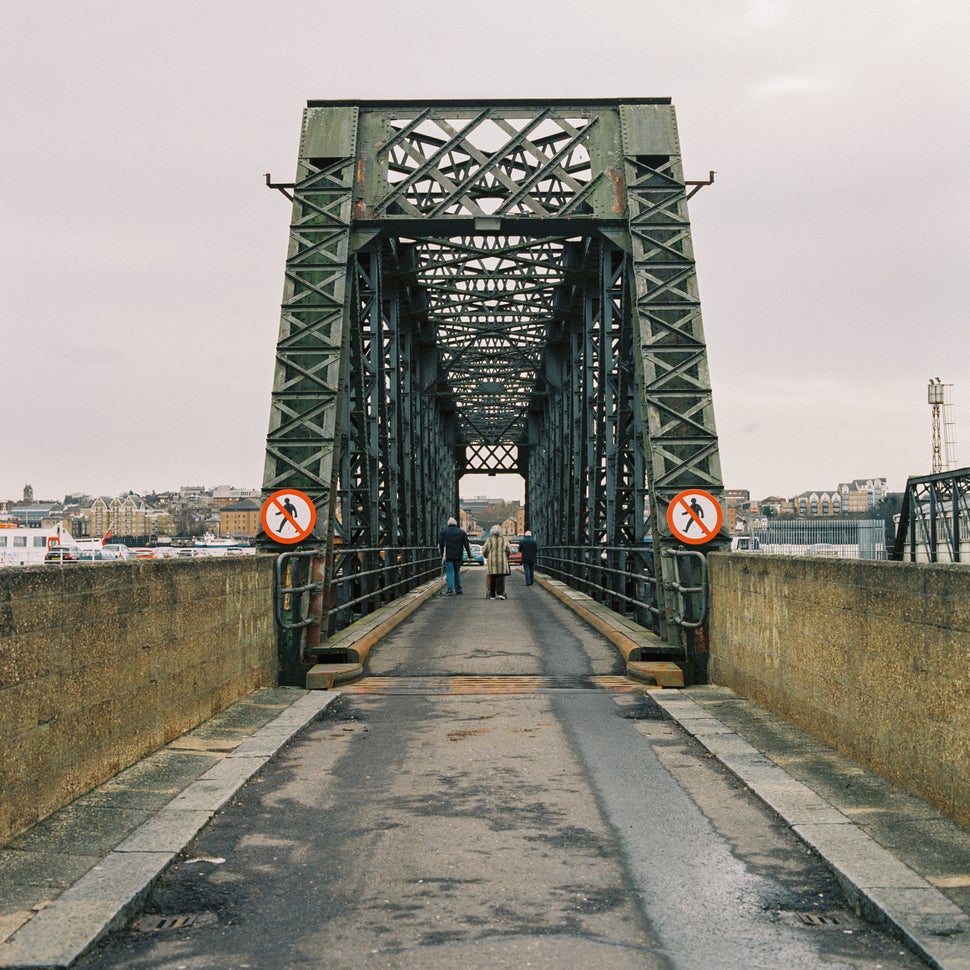 A bridge near the Gravesend-Tilbury passenger ferry terminal on Jan. 14.