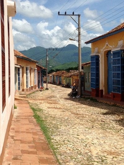 Winding street in Trinidad