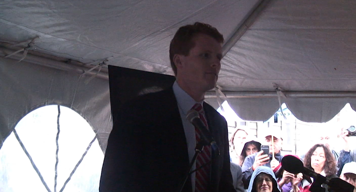 <p>Cong. Joseph P. Kennedy III addresses the John Fitzgerald Kennedy National Historic Site’s JFK Centennial Celebration.</p>