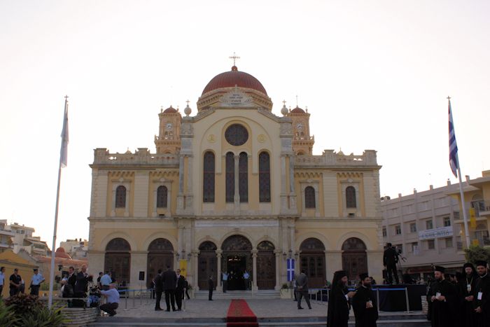 The Cathedral of St. Menas in Heraklion where Primates concelebrated the Divine Liturgy and Vespers (The Kneeling) for Pentecost.