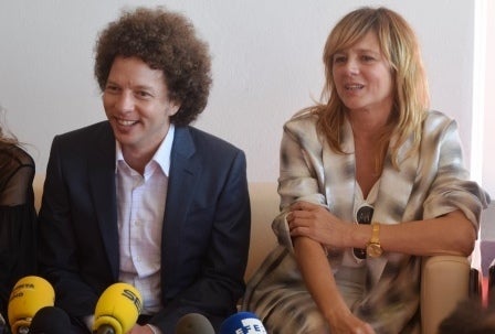 Director Michel Franco and Actress Emma Suárez at Cannes