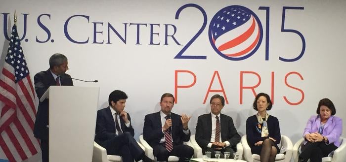 <p>SunPower President and CEO Tom Werner participates in a panel discussion at the COP21 Conference in Paris (December 9, 2015). </p>