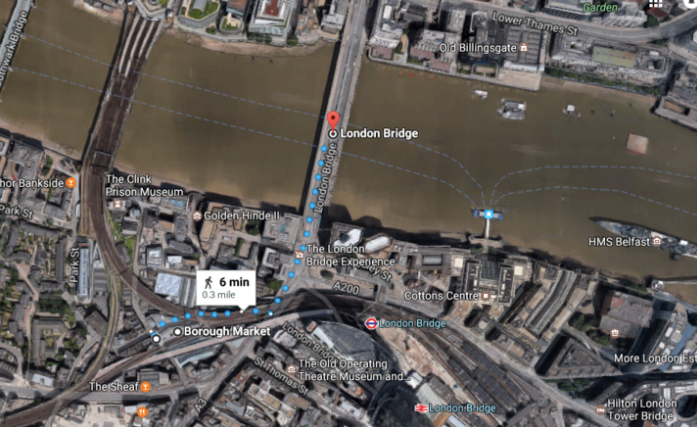 London Bridge is close to Borough Market where the attacks took place