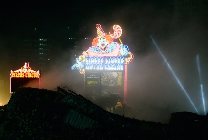 The Circus Circus Las Vegas marquee, where Gerard Soules showed his act.