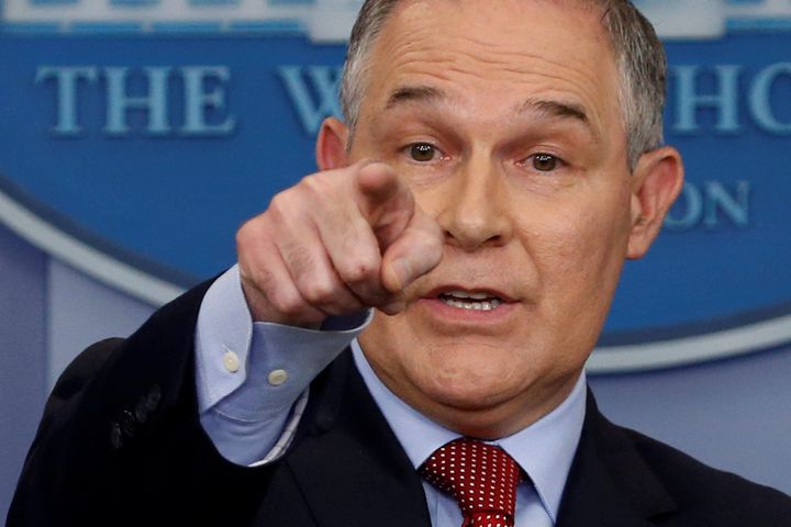 Environmental Protection Agency (EPA) Administrator Scott Pruitt takes questions about the Trump administration's withdrawal of the U.S. from the Paris climate accords during the daily briefing at the White House in Washington, on June 2, 2017.