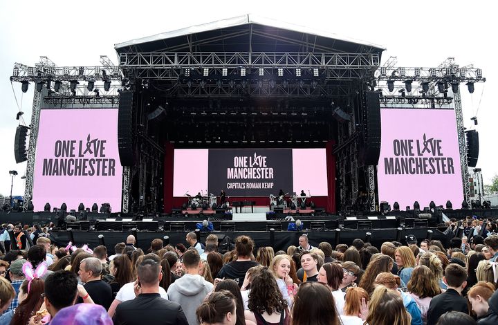 Fans held a minute's silence at the One Love Manchester concert