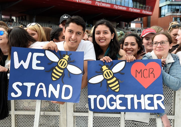 Concert-goers stood together in solidarity