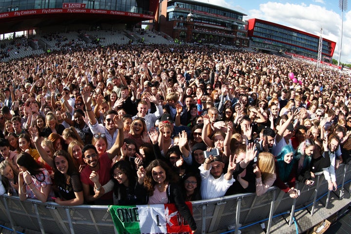 Some 60,000 people are in attendance at the gig