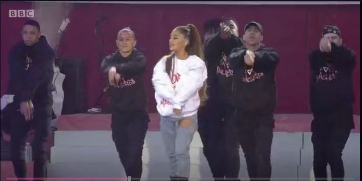 Ariana Grande made a defiant return to the stage