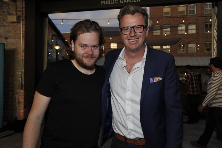 <p>Chef Magnus Nilsson with Angus Dillon</p>