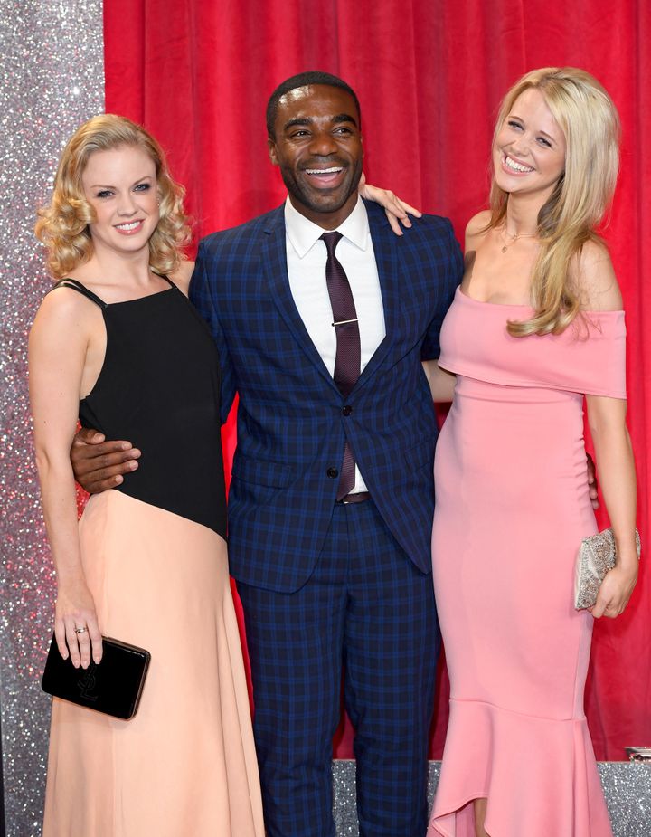Joanne attended the British Soap Awards with Ore Oduba and his wife Portia