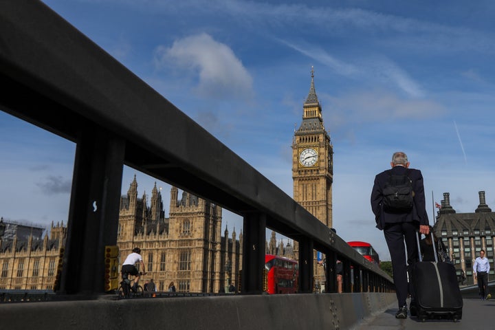 New security barriers have been erected on Westminster Bridge (pictured) as well as Lambeth and Waterloo Bridge 