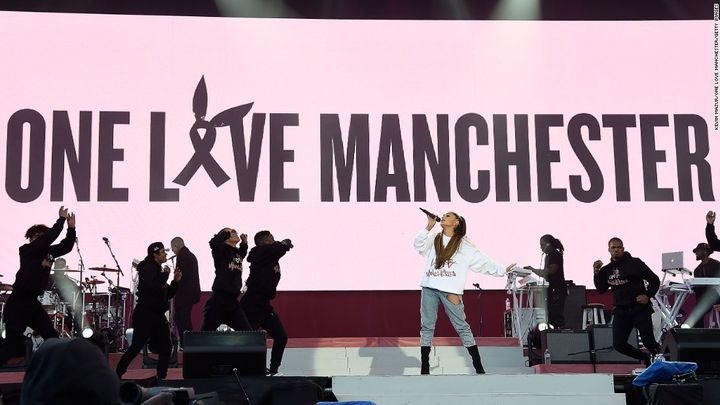 Ariana Grande headlined a star-studded benefit concert following the terrorist attack last month.