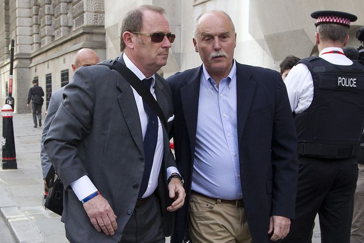 Tony Long (left) at the 2015 murder trial over his shooting of robbery suspect Azelle Rodney in 2005, where he was acquitted