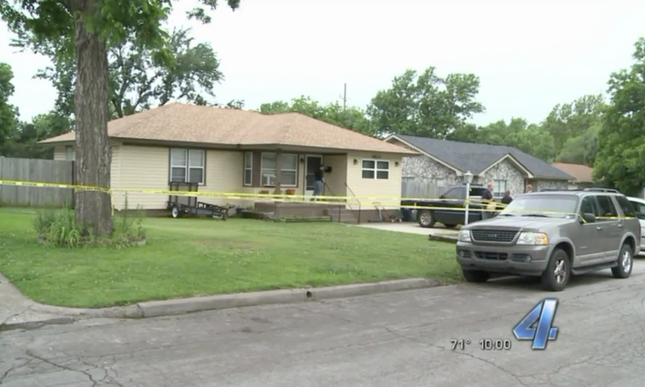 An Oklahoma man was fatally shot after allegedly trying to drown his infant twins on Friday.