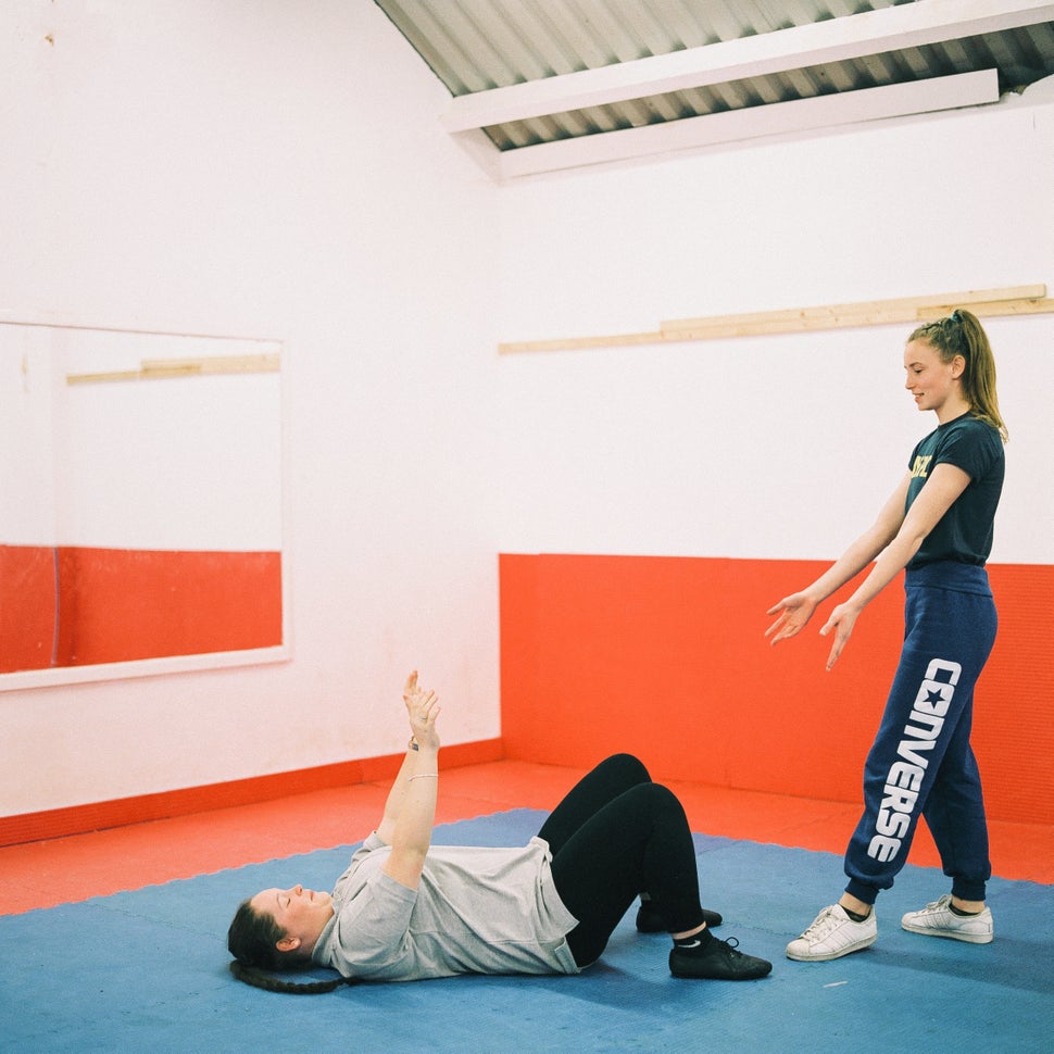 Abigail Collins, 16, and Demi Aldwinckle, 17, at the Tilbury Dance Academy on Jan. 30.