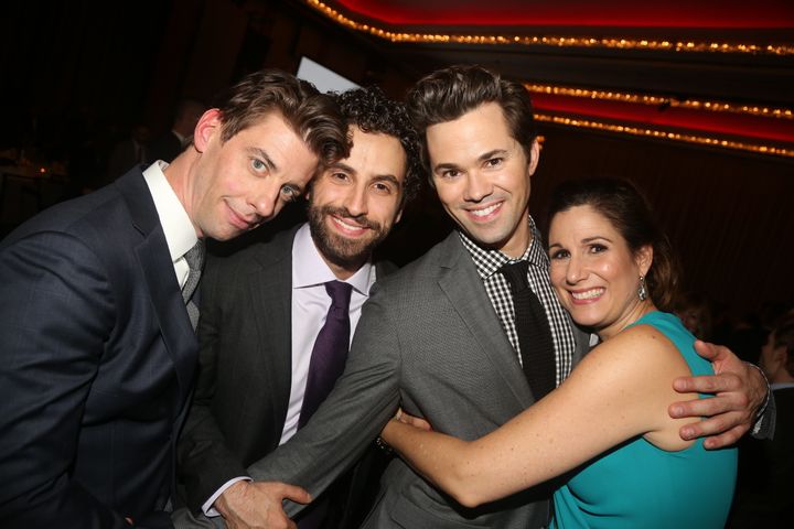 Uranowitz, second from left, with "Falsettos" co-stars Christian Borle, Andrew Rannells and Stephanie J. Block. "I felt like we caught lightning in a bottle," he said of the show.