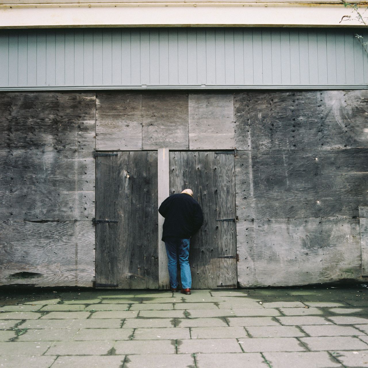 Mick looks around the site of the old Tilbury Riverside railway station on Jan. 14.