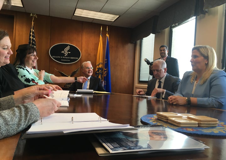 <p>Elizabeth Hudson, First Lady Tonette Walker, Secretary Tom Price, Steven Wagner, and Christine Calpin</p>