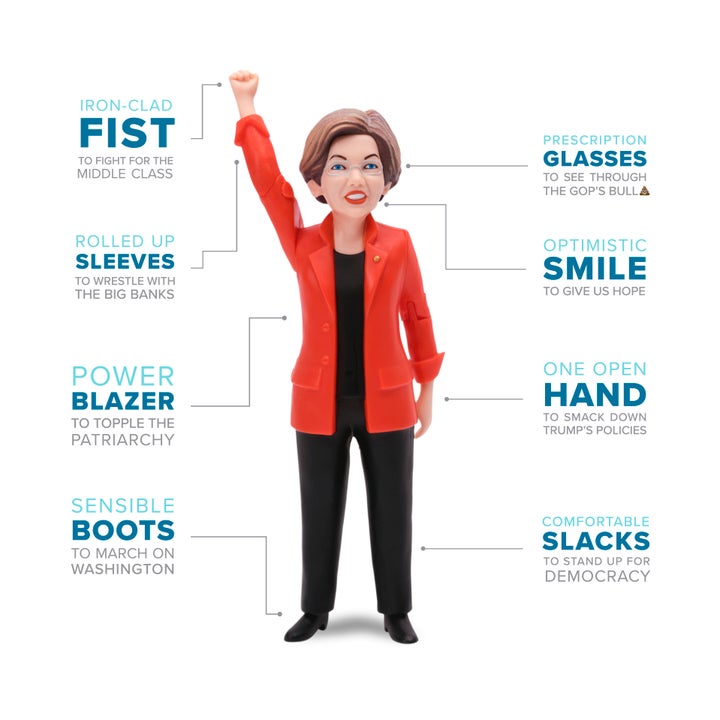 Sensible boots to march on Washington? Check. Comfortable slacks to stand up for democracy in? Check. Iron-clad fist to fight for the middle class with? Double check.