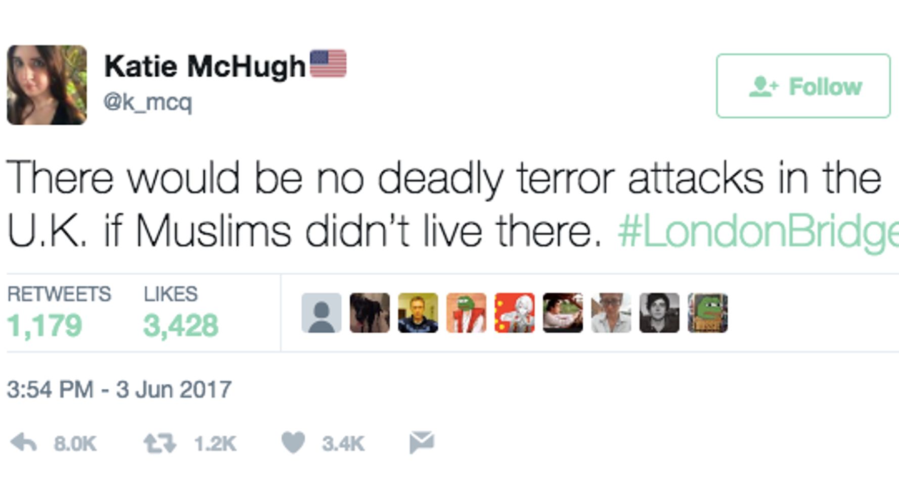 Breitbart Fires Reporter Over Her Islamophobic Tweets Post London Attack Huffpost Latest News