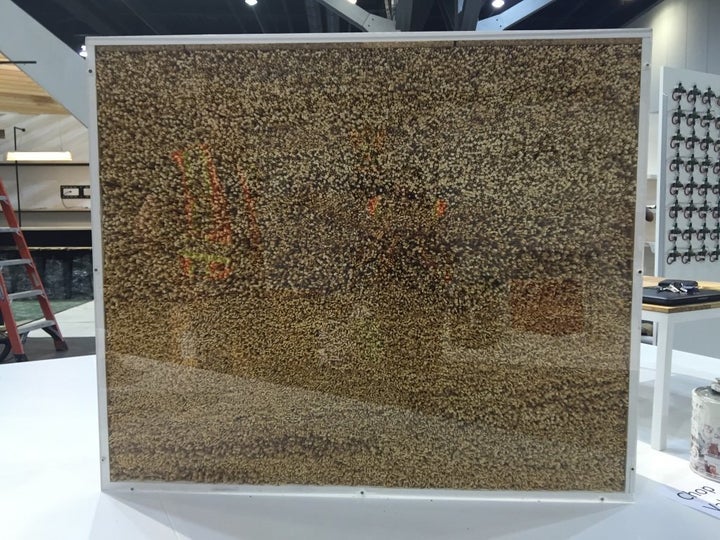 ChopValue created this display of 100,000 chopsticks for a design show to demonstrate how many chopsticks are tossed per day