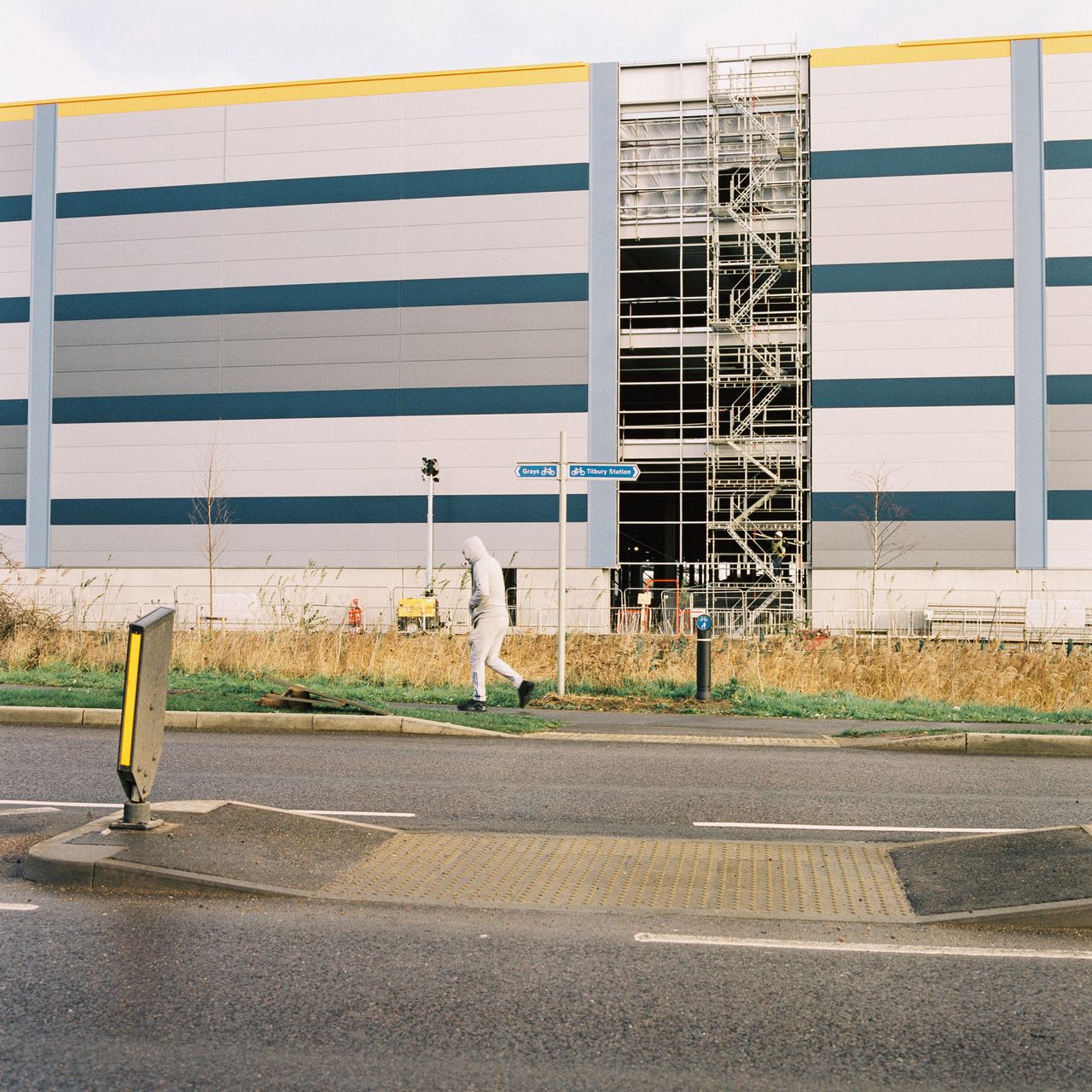 The new Amazon warehouse rises on the outskirts of Tilbury. Jan. 12.